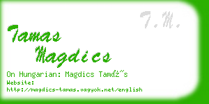 tamas magdics business card